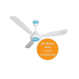 Solar, DC & AC Ceiling Fan 18 Watt