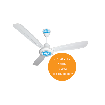 Solar, DC & AC Ceiling Fan 27 Watts