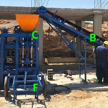 QT4-24B Semi Automatic Concrete Hollow Block Production Machine