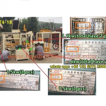 QT4-18 habiterra block machine, concrete interlocking habiterra brick machine