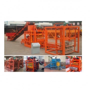 QT4-25 Automatic concrete interlocking brick machine, block production line